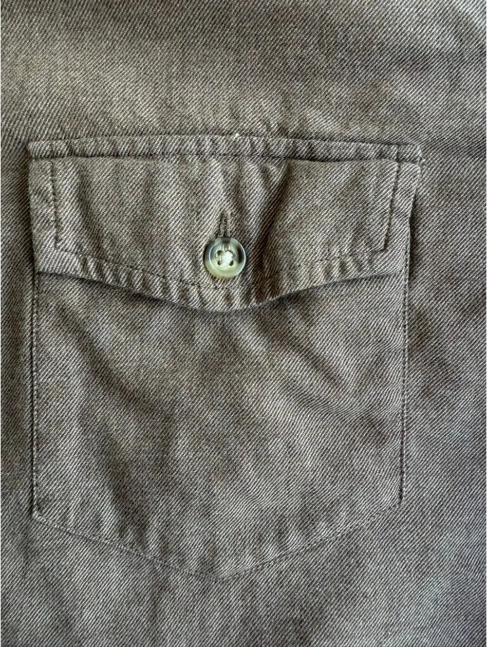 J.Crew Men's Long Sleeve Button-Down Shirt Heathered Brown - Size M